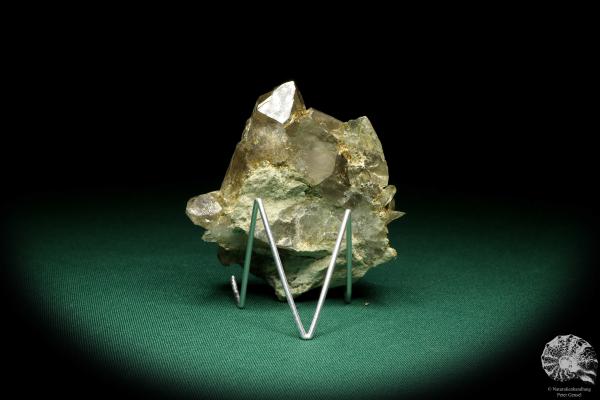 Stilpnomelane XX on Rock crystal (19933) a mineral from Russia | Minerals | Global