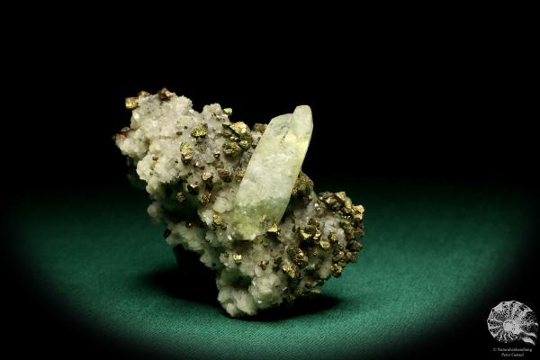 Calcite XX and Chalcopyrite XX on Ankerite XX a mineral