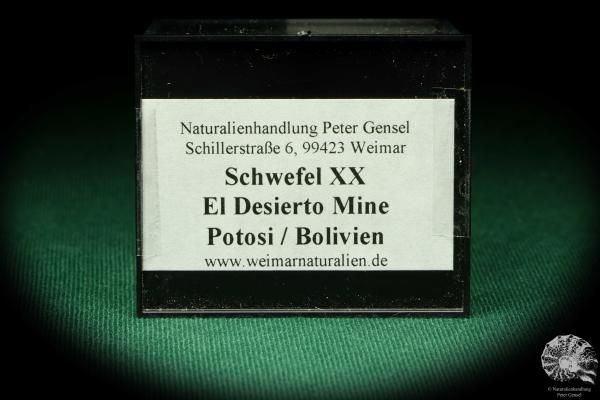 Schwefel XX (20535) eine Kleinstufe aus Bolivien | Mineralien | Kleinstufen