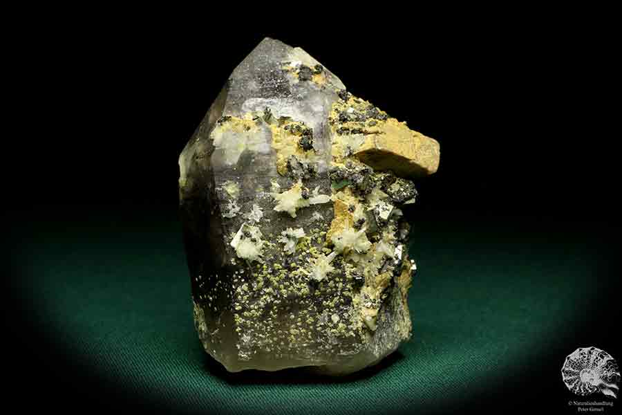 Quartz XX with Bertrandite XX & Rhodochrosite XX & Pyrite XX a mineral