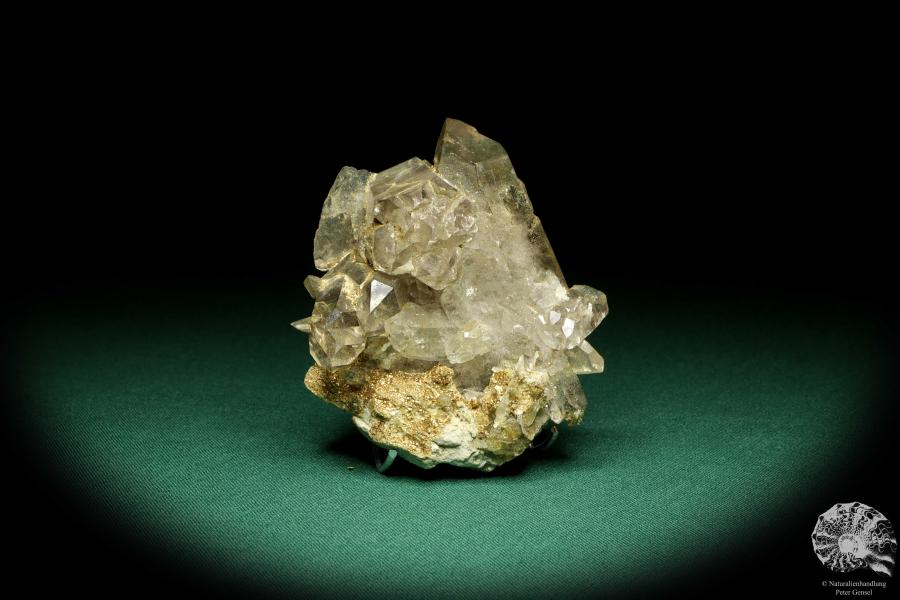 Stilpnomelane XX on Rock crystal (19933) a mineral from Russia | Minerals | Global