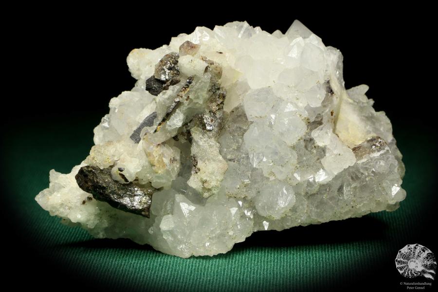 Quartz XX with Calcite XX & Sphalerite XX a mineral