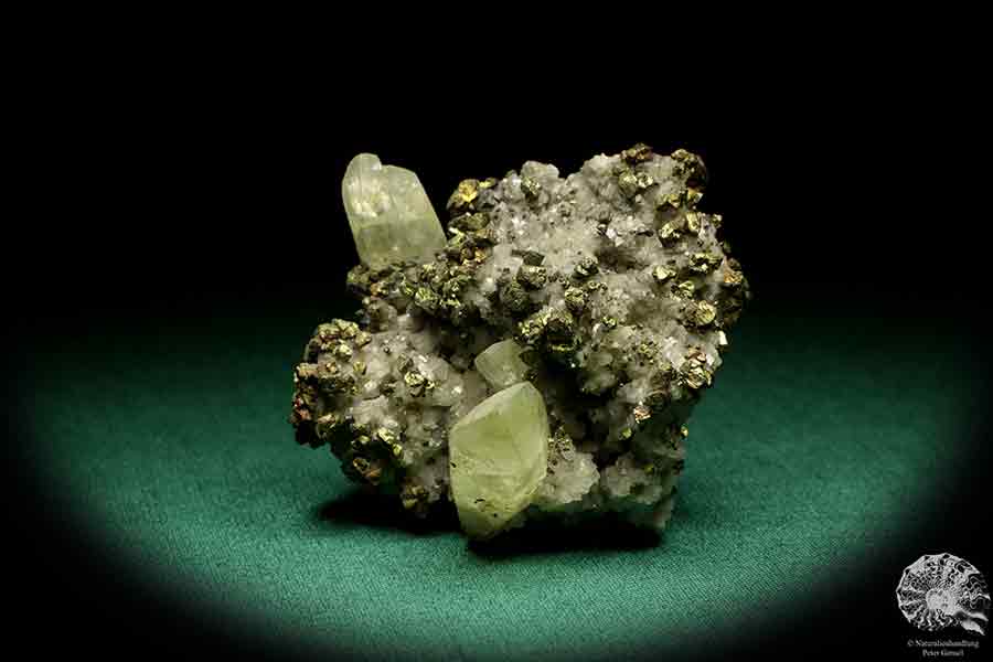 Calcite XX and Chalcopyrite XX on Ankerite XX a mineral