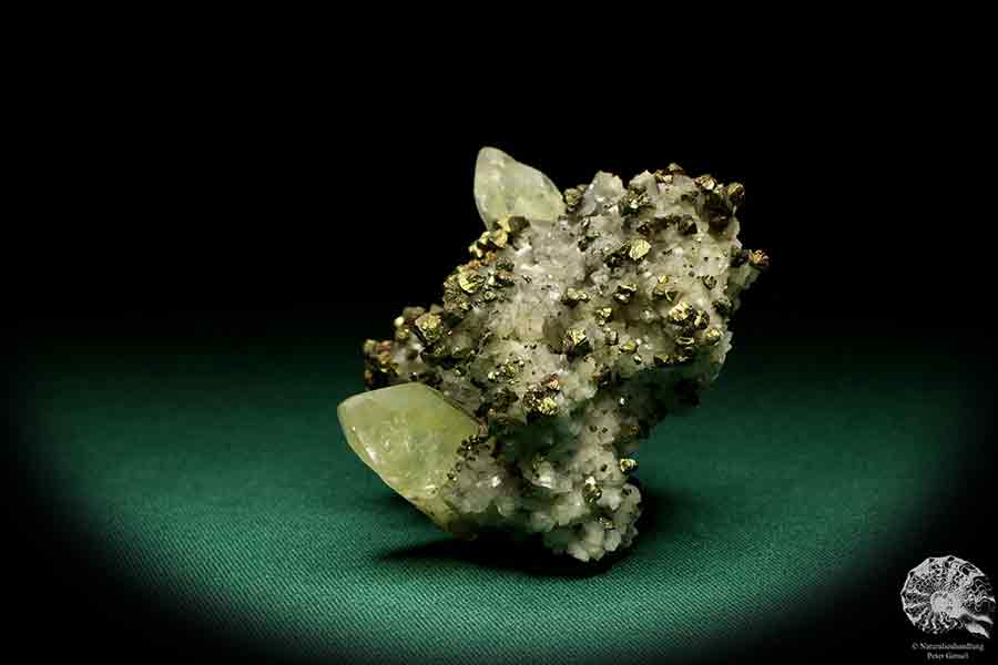 Calcite XX and Chalcopyrite XX on Ankerite XX a mineral