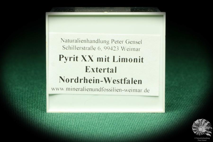 Pyrit XX mit Limonit (20530) eine Kleinstufe aus Deutschland | Mineralien | Kleinstufen