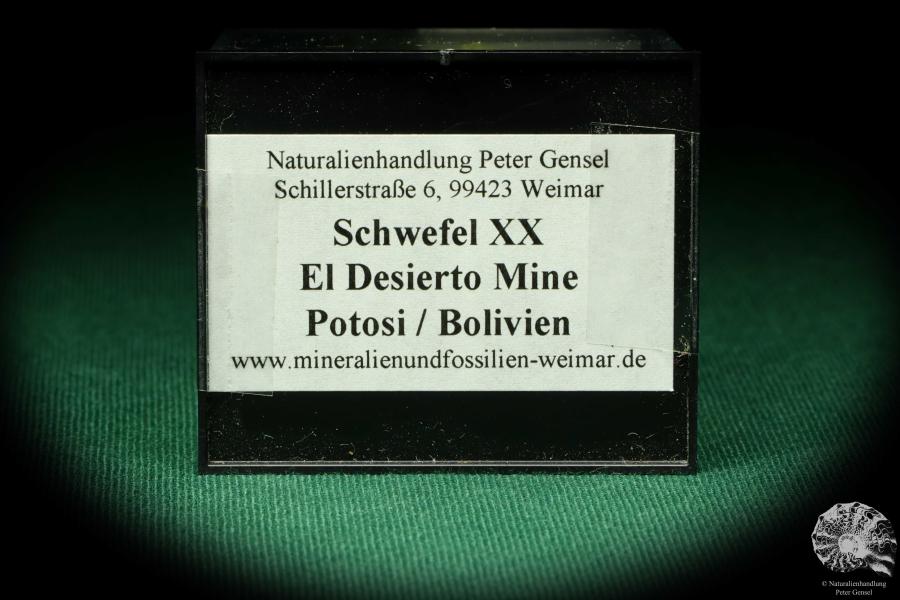 Schwefel XX (20536) eine Kleinstufe aus Bolivien | Mineralien | Kleinstufen