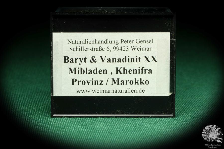 Barite XX & Vanadinite XX (20538) a thumbnail from Morocco | Minerals | Thumbnails